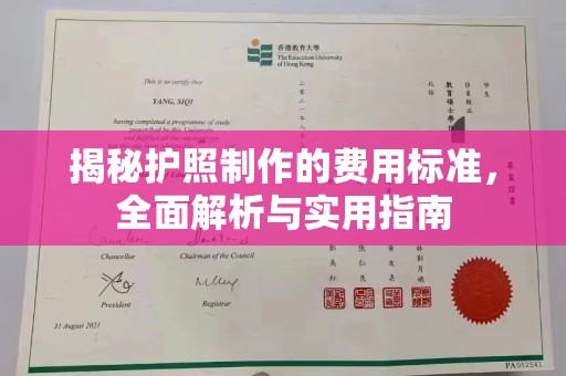 阜宁揭秘护照制作的费用标准，全面解析与实用指南