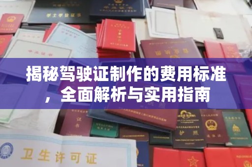 阜宁揭秘驾驶证制作的费用标准，全面解析与实用指南