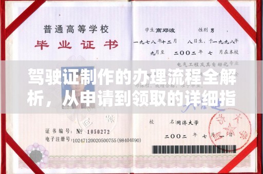 阜宁驾驶证制作的办理流程全解析，从申请到领取的详细指南