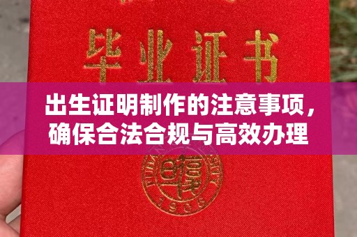 阜宁出生证明制作的注意事项，确保合法合规与高效办理