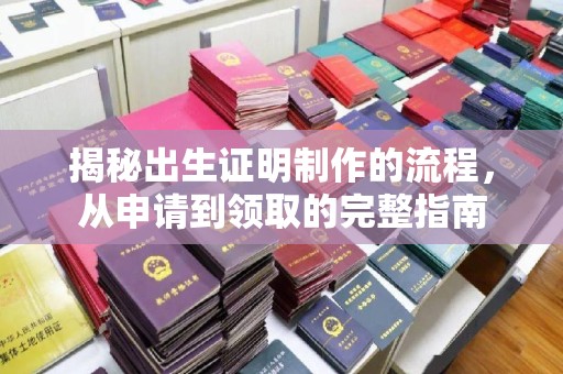 阜宁揭秘出生证明制作的流程，从申请到领取的完整指南