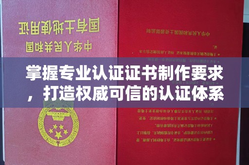 阜宁掌握专业认证证书制作要求，打造权威可信的认证体系