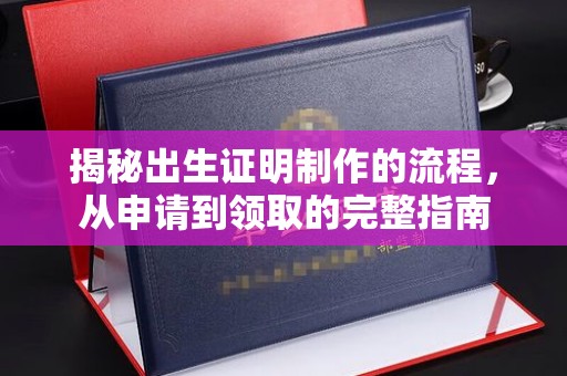 阜宁揭秘出生证明制作的流程，从申请到领取的完整指南